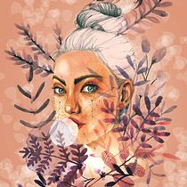 My project in Illustrated Portrait in Watercolor course. Projekt z dziedziny R, sunek botaniczn, R, sunek c, frow, Portret i Malowanie akwarelą użytkownika Alexandra Pasare - 06.01.2021