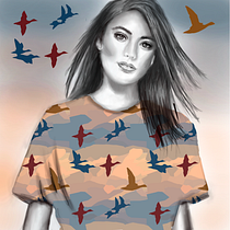 Mi Proyecto del curso: Retrato con lápiz, técnicas de color y Photoshop. Desenho digital projeto de monicajoan - 06.01.2021