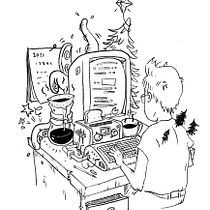 Me trying to work from home Ein Projekt aus dem Bereich Artistische Zeichnung, Kreativität, Digitale Zeichnung und Digitale Illustration von kristofer.bratt - 06.01.2021