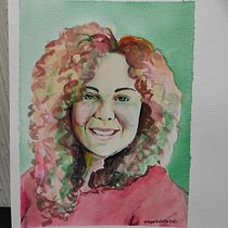 Autorretrato - Meu projeto do curso: Retrato artístico em aquarela. Watercolor Painting project by Cristina Garbelotto - 01.07.2021