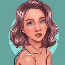 My project in Female Character Portraits in Procreate course. Projekt z dziedziny  użytkownika Chawanrat Piamjitchol - 07.01.2021