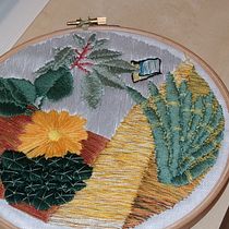 My project in Introduction to Botanical Embroidery course. Projekt z dziedziny  Haft użytkownika Marina Muilwijk - 04.03.2021
