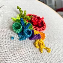 Puntadas y composiciones con volumen / Bordando el mar. Bordado, e Design têxtil projeto de Diana Jaramillo A - 06.12.2020