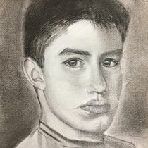 Mi Proyecto del curso: Retrato realista al carboncillo. Fine Arts, and Drawing project by Verónica Chauvet - 01.08.2021