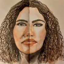 Mujer intensa. Portrait Drawing project by Maria Cruz Urgellés Sardón - 01.08.2021