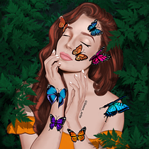 Meu projeto do curso: Retrato digital no Photoshop com um toque de fantasia. Drawing, Digital Drawing, and Traditional illustration project by Aline Silva - 01.08.2021