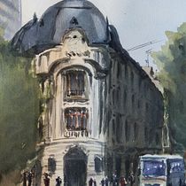 Mi Proyecto del curso: Paisajes urbanos en acuarela. Un progetto di Pittura ad acquerello di Juan Pablo Garcia - 19.01.2021