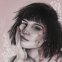 My project in Illustrated Portraits with Procreate course. Ilustração tradicional projeto de Mary Poiron - 08.01.2021