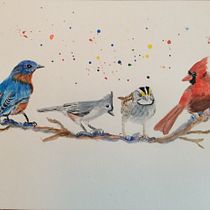 My project in Artistic Watercolor Techniques for Illustrating Birds course. Watercolor Painting project by Carol Gordon - 01.08.2021