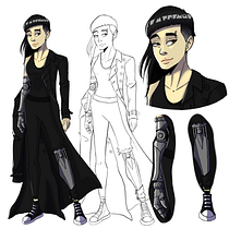 Meu projeto do curso: Criação de personagens de mangá. Traditional illustration, Character Design, Comic, and Manga project by Marcos Daniel - 03.05.2022