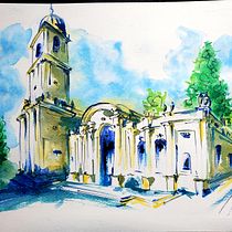 Mi Proyecto del curso: Dibujo arquitectónico con acuarela y tinta. Arte urbana projeto de Juan Carlos Rodriguez - 09.01.2021