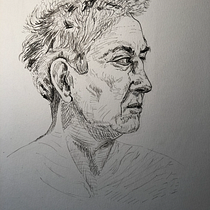 Robert Graves. My project in Introduction to Portraits with India Ink and Nibs course. Ilustração com tinta, e Desenho de retrato projeto de jordi_sola - 09.01.2021