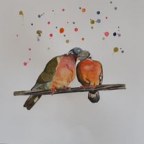 Mi Proyecto del curso: Acuarela artística para ilustración de aves. Traditional illustration, Watercolor Painting, Realistic Drawing, and Naturalistic Illustration project by caranza1975 - 07.11.2021
