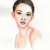 My project in Watercolor Portrait from a Photo course. Watercolor Painting project by kasia_g - 01.09.2021