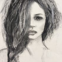 Mi Proyecto del curso: Retrato artístico al carboncillo: creando atmósferas. Desenho de retrato projeto de roswithasart - 09.01.2021
