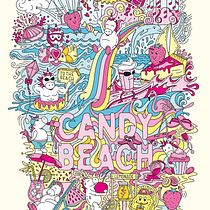 Candy Beach Doodle Illustration. Traditional illustration, Vector Illustration, and Digital Illustration project by Kira Bausch - 01.10.2021