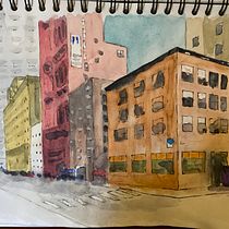 My project in Architectural Sketching with Watercolor and Ink course. Ilustração tradicional projeto de Alan Jennison - 10.01.2021