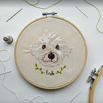 Frida de mi alma y mi corazón. Embroider, Naturalistic Illustration, Advertising, and Punch Needle project by Sofía Garzón Gutiérrez - 01.10.2021