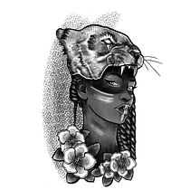 LEONA GUERRERA AFRICANA. Tattoo Design project by silvia vazquez uranga - 01.10.2021