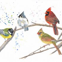 My project in Artistic Watercolor Techniques for Illustrating Birds course. Watercolor Painting project by svetlana42 - 01.12.2021