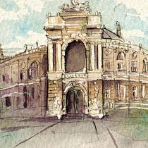 Mein Kursprojekt: Architektonische Zeichnung mit Aquarell und Tinte. Pintura em aquarela projeto de Natalie - 24.12.2021