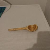Small spoon in Wooden Spoon Carving course. Marcenaria projeto de andjela - 11.01.2021