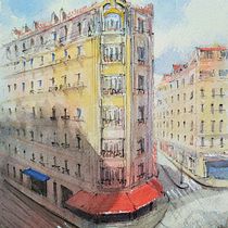 My project in Architectural Sketching with Watercolor and Ink course. Pintura em aquarela projeto de Nicola Donato - 17.01.2021