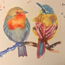 My project in Artistic Watercolor Techniques for Illustrating Birds course. Watercolor Painting project by basvanbreemen - 01.11.2021