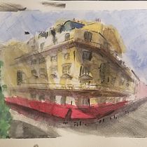 My First Watercolor Painting from the Architectural Sketching with Watercolor and Ink course. Pintura em aquarela projeto de tremblay_michael - 12.01.2021