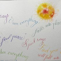 My project in English Calligraphy from A to Z course. Calligraph project by Kristal Martin - 01.13.2021