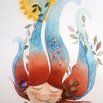 Mi Proyecto del curso: Técnicas de acuarela para ilustraciones de ensueño. Soñando. Projekt z dziedziny Trad, c i jna ilustracja użytkownika Raquel Pachon - 13.01.2021