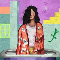  "immersion bath". Un progetto di Illustrazione digitale, Pittura gouache, Pittura ad olio e Pittura ad acquerello di luliborrelli.x - 13.01.2021