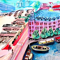 My project in Pictorial Sketchbook with Gouache course. Un projet de Peinture acr, lique, Photographie d'architecture, Collage, Art conceptuel, Illustration numérique, Beaux Arts, Illustration traditionnelle , et Papercraft de Ariadna de Raadt - 14.01.2021
