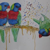My project in Artistic Watercolor Techniques for Illustrating Birds course. Ceramics project by Eden Kate - 01.15.2021