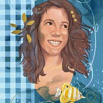 My project in Illustrated Portraits with Procreate course. Desenho artístico projeto de Andrea Snuggs - 15.01.2021