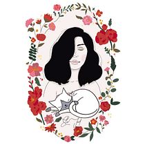 My project in Illustrated portraits with botanical elements course. Un progetto di Illustrazione digitale di alaa jad - 15.01.2021