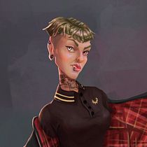 Bea motorista antifascista. Mi Proyecto del curso: Creación de personajes estilo urbano. Un projet de Art conceptuel, Dessin numérique et Illustration traditionnelle de Francisco Córdoba - 16.01.2021