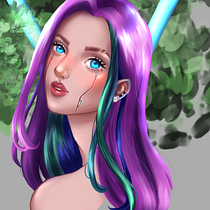 My project in Digital Fantasy Portraits with Photoshop course. Traditional illustration project by sgallmueller - 01.16.2021