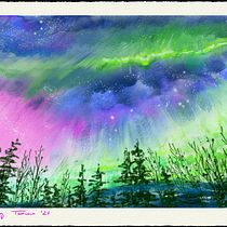 polar light. 3D Animation, Watercolor Painting, and Writing project by Istvan Tomasovszki - 01.16.2021