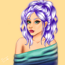 My project in Female Character Portraits in Procreate course. Projekt z dziedziny R, sunek c, frow, Ilustracja c, frowa, Malarstwo c i frowe użytkownika Sunnie Wicker - 16.01.2021