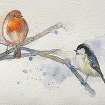 My project in Artistic Watercolor Techniques for Illustrating Birds course. Painting project by Grace Wong - 03.25.2021