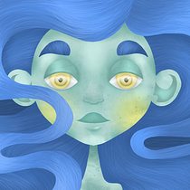 Criatura subacuática. Ilustração tradicional, Ilustração digital, e Pintura digital projeto de Natalia Tertusio - 16.01.2021
