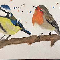 My project in Artistic Watercolor Techniques for Illustrating Birds course. Watercolor Painting project by Daniela Lozza - 01.16.2021