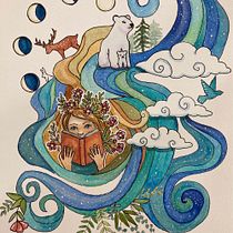My project in Watercolor Techniques for Dreamlike Illustrations course. Watercolor Painting project by Asia Guyer - 01.17.2021