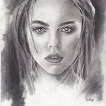 My project in Artistic Charcoal Portraiture: Creating Atmosphere course. Desenho de retrato projeto de Lisa Shore - 16.01.2021