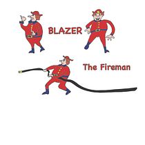 Meet Blazer the fireman. My final project in Introduction to the Creation of Cartoon Style Characters course. Un projet de Conception de personnages, Dessin numérique , et Dessin de Carla Paping - 16.01.2021