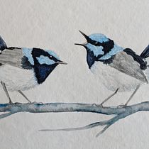 My project in Artistic Watercolor Techniques for Illustrating Birds course. Watercolor Painting project by Laura Saunders - 01.17.2021