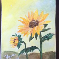 My sunflower project. Un progetto di Pittura ad acquerello di aysinnazy - 17.01.2021