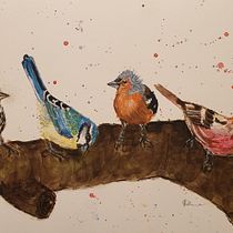 My project in Artistic Watercolor Techniques for Illustrating Birds course. Watercolor Painting project by lesley.anne.designsuk - 01.17.2021