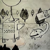 My project in India Ink Illustration with Japanese Influence course. Ink Illustration project by cathalijn - 01.17.2021